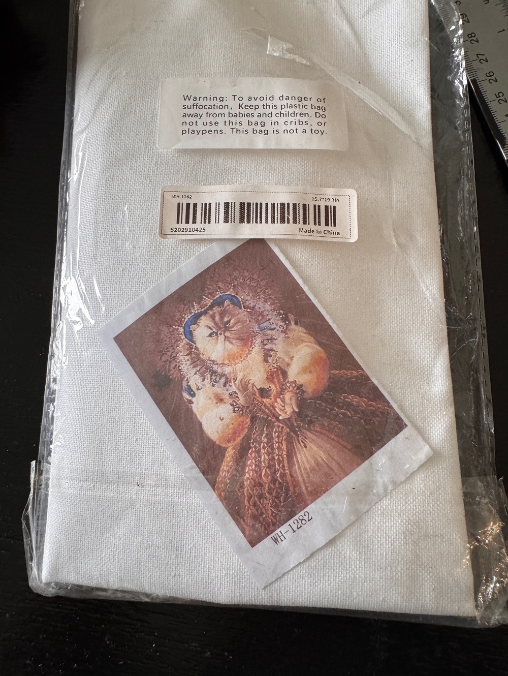 Queen Meow Paint by Numbers Kit with Linen Canvas and Acrylic Paints, Vintage